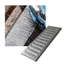 304 Stainless Steel Drain Grate 22.8x11.8in Durable Rectangular Cover for Driveway Garden Yard