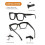 Women's Blue Light Blocking Reading Glasses, Oversized Square Frame, Black +2.00 Magnification 4