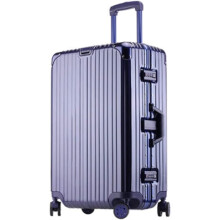 20 Inch Carry On Luggage Hard Shell Suitcase with 360 Silent Wheels Aluminum Frame Blue
