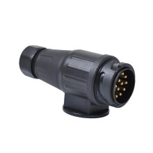 13 Pin Trailer Plug Adapter 2pcs Nylon Connector with Durable Copper Contacts for Car and Truck Use