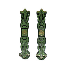 Handmade Brass Door Handle with Elegant Lotus Mandala Art, Durable Heavyweight Pull for Home and Hotel