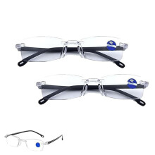 Auto Focus Reading Glasses 2 Pack, Blue Light Blocking Adjustable Focus Eyewear for Men and Women