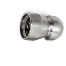 Stainless Steel Sewer Jetter Nozzle 3/8 Inch Pressure Drain Cleaning Nozzle 1 Front 6 Back 2pcs