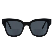 Bifocal Reading Sunglasses for Women and Men 1.75x UV400 Protection Black Square Readers