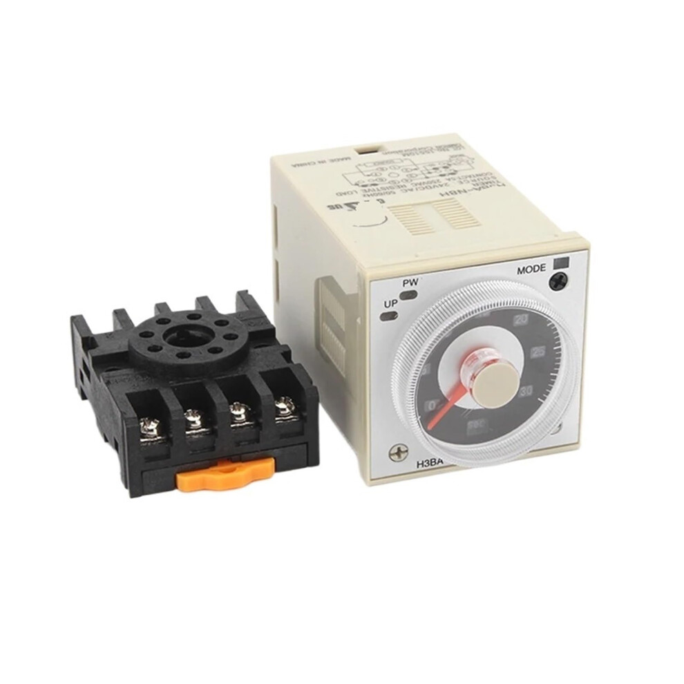 H3ban8h Dc12v Time Relay With Base, Durable Industrial Timer Relay For Reliable Operation 9310869652113