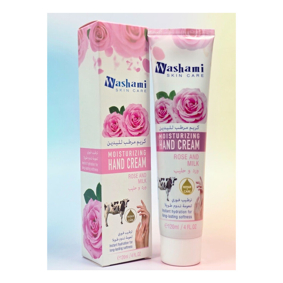 Cream Washami Moisturizinghand With Rose And Milk | Deeply Moisturizes Dry And Rough Hands - 120Ml