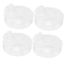 Round Bead Storage Containers Bulk Jewelry Organizer Box with Clear Secure Locking Lids