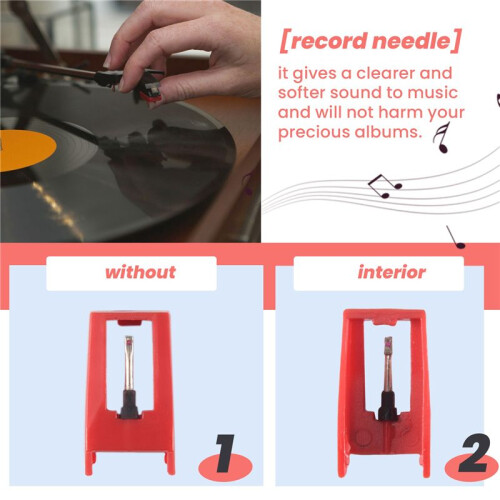 4 Pcs Record Player Needles, Universal Replacement Stylus Needles Replacement Stylus Needles for Vinyl Record Player 1