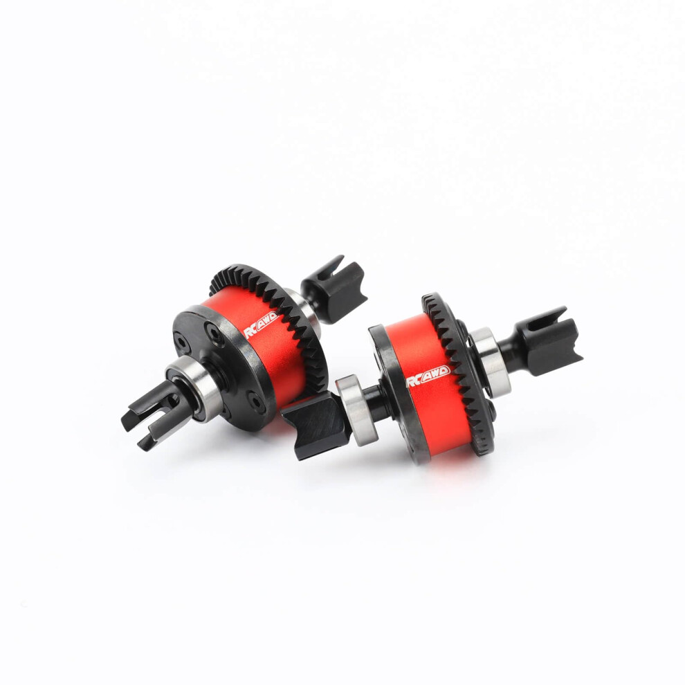 Differential Upgrade Cnc Aluminum Diff Set For Arrma Fireteam Mojave 1/8 With Hardened Steel Gears Red 9310869697411