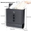 Black Wall Mounted Mailbox Rust Proof Locking Galvanized Steel Weather Resistant for Home and Office 4