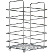 Square Kitchen Cutlery Caddy Chrome