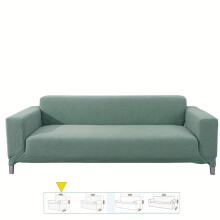 (Bean Green (Lucky Star), Single Seat Sofa Cover) Jacquard Sofa Cover, Elastic Full Coverage Sofa Chair Cover, Anti-Cat And Dog Detachable