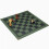 33CM Leather Chessboard Unique Design Portable Board Game Accessory Metal Corner Guards Green 2