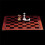 33CM Leather Chessboard Unique Design Portable Board Game Accessory Metal Corner Guards Green 5