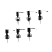 Soap Dispenser Pump Replacement 6 Pack Durable Stainless Steel Pump Heads for Bathroom and Kitchen Bottles