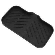 Silicone Soap Dish with Drain Spout, Non Slip Sink Organizer Tray for Kitchen and Bathroom