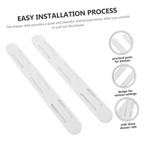2pcs Soft Close Drawer Slides Silent Glide Easy Bottom Mount for Kitchen Cabinets 1