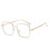 Women's Oversized Square Blue Light Blocking Reading Glasses Transparent Frame AntiGlare Computer Eyewear 1