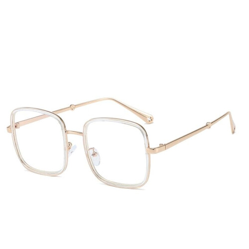 Women's Oversized Square Blue Light Blocking Reading Glasses Transparent Frame AntiGlare Computer Eyewear