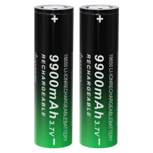 18650 Rechargeable Battery 9900mAh 3.7V Flat Liion 2 Pack LongLasting Power for Flashlight and Headlamp