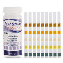 5 in 1 Pool and Spa Water Test Strips 50 Count Easy Dip‑and‑Read for pH Chlorine Alkalinity Bromine