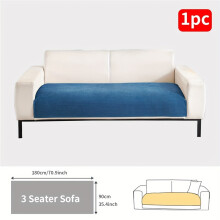 (Blue, Plus 4 Seater Sofa(90*240cm)) 1pc Corn Fleece Sofa Cushion, Universal Sofa Cushion for All Seasons, Non-Slip Sofa Cover