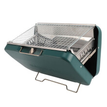 Portable Charcoal Grill Stainless Steel Mini BBQ Grill for Camping Beach Picnic Easy Clean Setup
