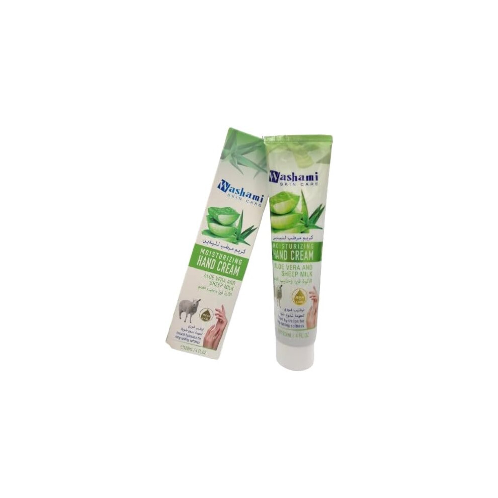 Cream Washami Aloe Vera & Sheep Milk Moisturising Hand 120Ml | Long Lasting Hydration For Dry & Cracked Hands