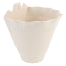 Small White Hanging Planter Wall Mounted Flower Pot for Orchids Modern Minimalist Indoor Outdoor Use