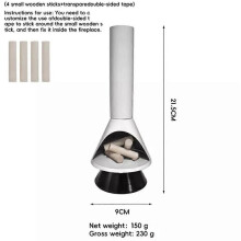 (White) Miniature Mid-Century Modern-Style Led Fireplace,Christmas Fire Place Lights