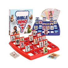 25-26 Bible "Who Am I?" Board Game - Guess the Bible Character Christian Family Game with Question Cards for Kids & Adults
