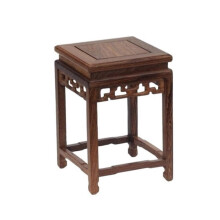 Wood Plant Stand Small Bonsai Display Stand with Stable Square Base and Elegant Wood Texture for Home Office