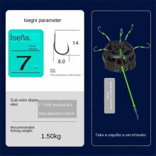 (Iseni No7) Reverse Bottom Bait Cage,360 Floating Bait Cage Fishing Hook,6-Hook Reverse