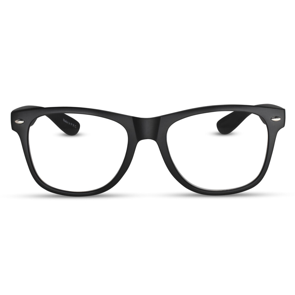 Black Matte Tr90 Reading Glasses For Men 2.0X Â Spring Hinge Comfort Fit, Clear Magnification
