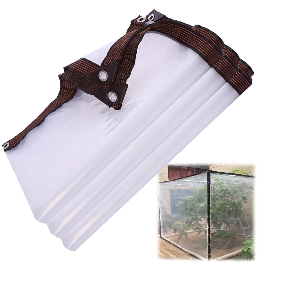 Clear Waterproof Tarpaulin 10X20 Ft Transparent Plastic Tarp With UvâResistant TearâResistant Edges For Garden And Greenhouse 9351714903356