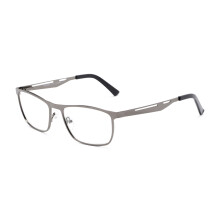 Mens Metal Rectangle Reading Glasses +2.75 Gunmetal Frame Clear NearFocus Magnification