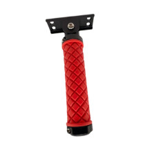 Grab Bar for Seniors Aluminum Alloy Flip Doorway Assist Handle, Anti‑Slip Foldable Safety Handrail, Easy Wall Installation (Red S)