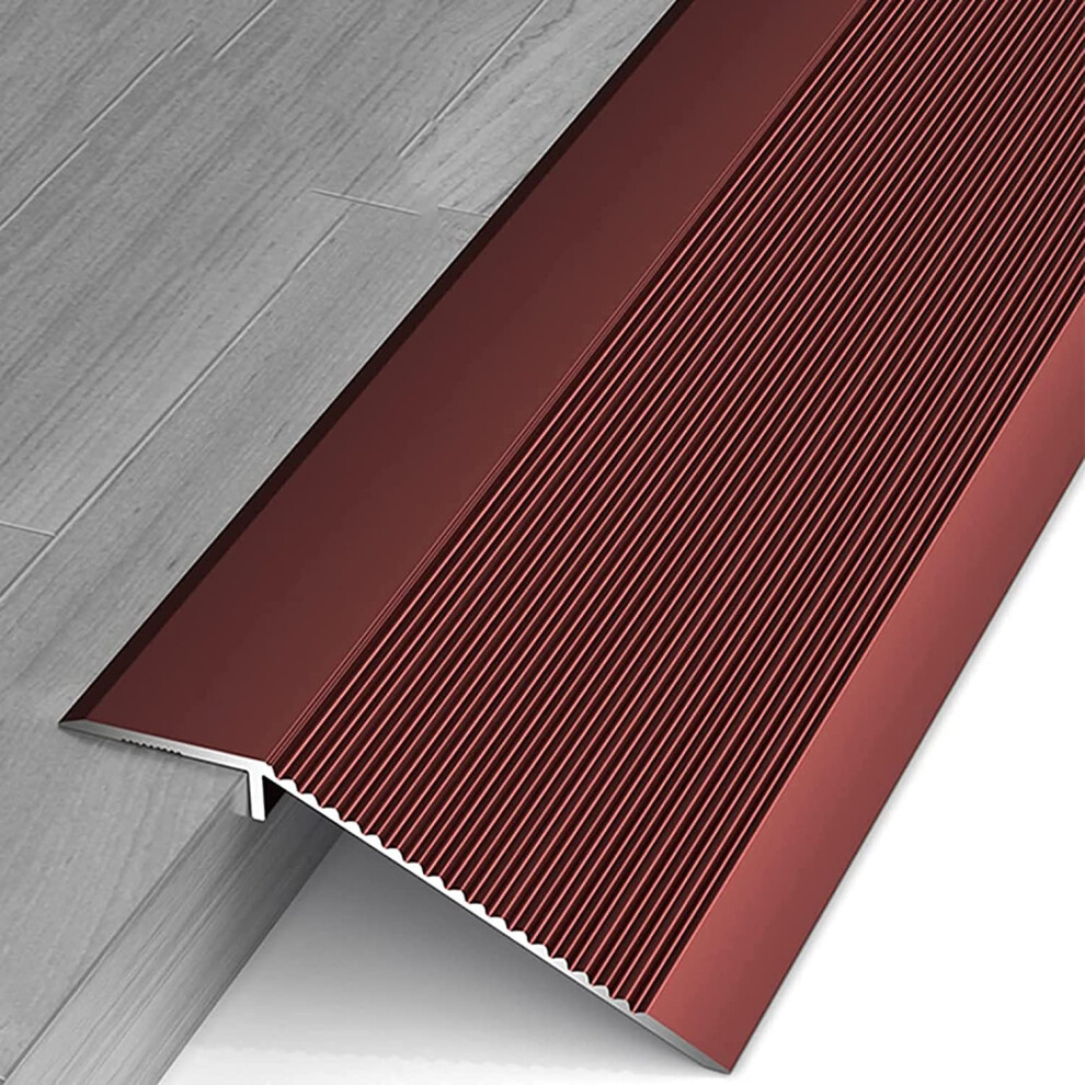 Aluminum Floor Transition Strip 100Cm Red, SlipâResistant Door Threshold Ramp For Uneven Floors 9310869699774