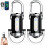 Rechargeable Keychain Flashlight with Triple Lighting Modes and USB Fast Charging, Mini LED Torch for Camping Outdoor Black 2pc 1