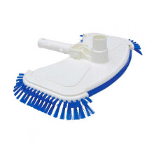 Pool Vacuum Head with Side Bristles for Above Ground Pools, Easy Hose Connection Blue White Design