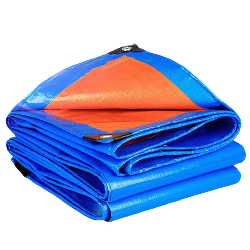Heavy Duty Waterproof Tarp 2X2m Blue Uv Resistant Pe Tarpaulin Cover With Reinforced Corners For Camping Garden Outdoor Use 9351714903424
