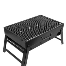 Portable Charcoal Grill 43x29cm Smoke Tabletop BBQ for Camping and Home Cooking