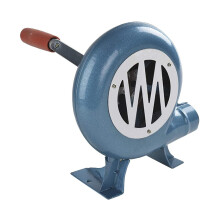 BBQ Blower with Easy Hand Crank Manual Air Control, Cast Iron Manual Forge Air Blower for Charcoal Grill