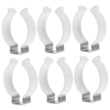 LED Tube Mounting Clips 6pcs Durable Steel Brackets for Fluorescent Light Support Easy Installation