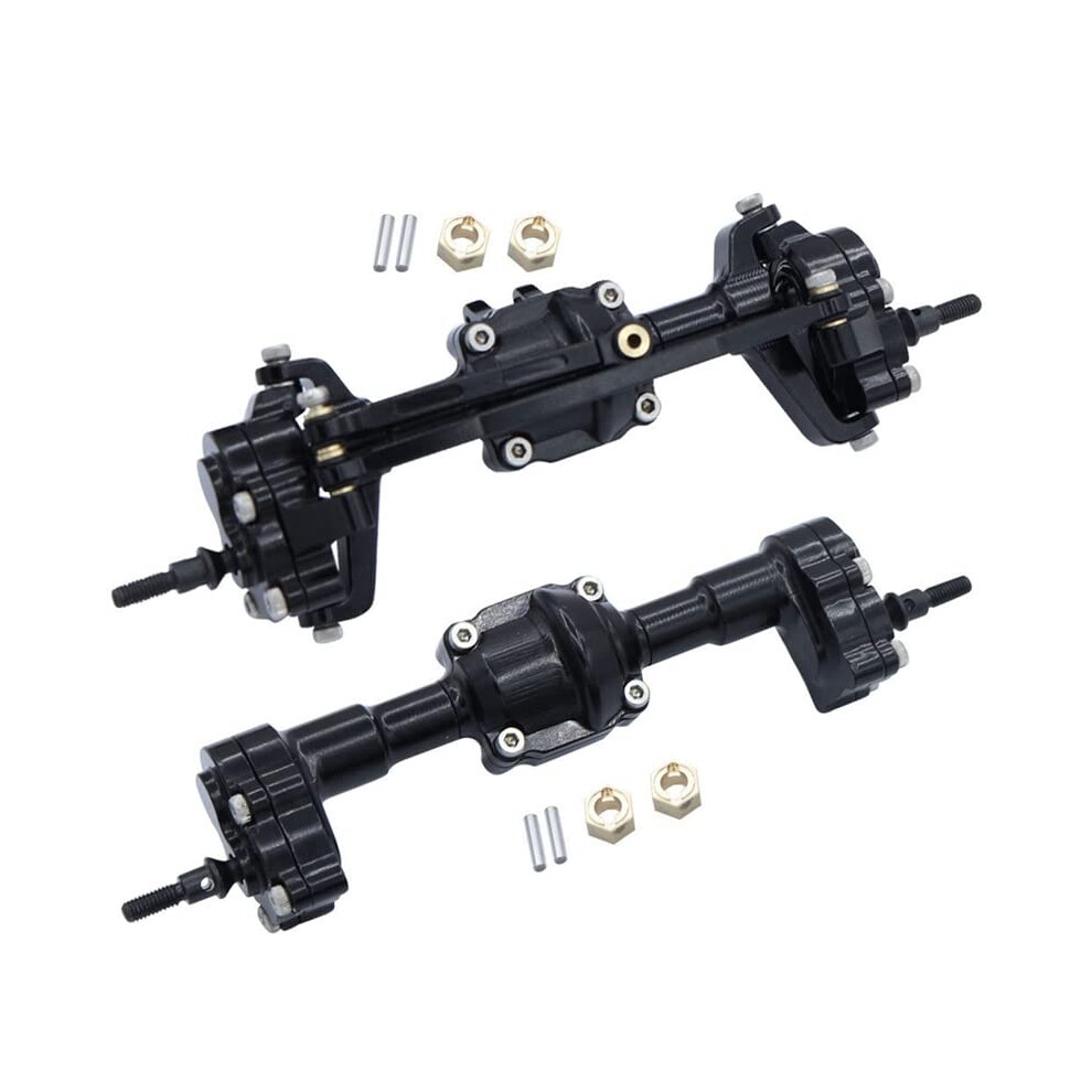 Metal Axle Set Upgrade Parts Front And Rear Portal Axle Easy Conversion Design For Fms Fcx24 Black 9330225691549