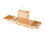 Expandable Bathtub Tray with Dual Compartments, Adjustable Bath Caddy Organizer for Books and Drinks 5
