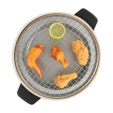 Portable Charcoal Grill 2 in 1 Smoker, Tabletop BBQ Grill for Outdoor Cooking, Camping and Picnic