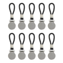 Towel Clips Set 10 Pcs Dark Grey, Metal Hanging Towel Holders with Secure NonSlip Grip for Bathroom and Kitchen