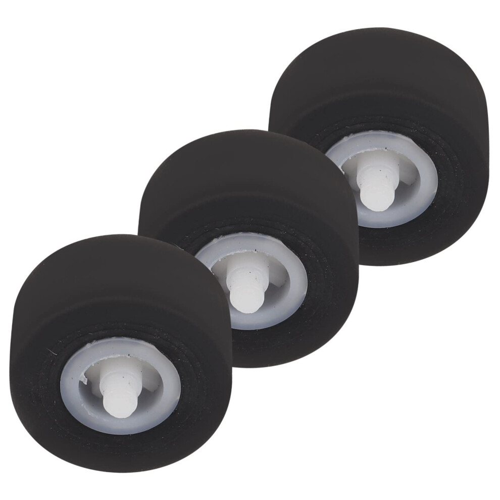 3 Pack Cassette Tape Pinch Rollers Replacement For Audio Tape Recorder, Stable Traction, Noise Reduction Black 9310869655572