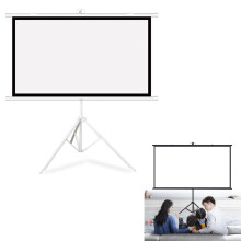 Portable Projector Screen with Tripod Stand 50‑72 Inch, Foldable 4K HD Wrinkle‑Resistant for Indoor Outdoor Use